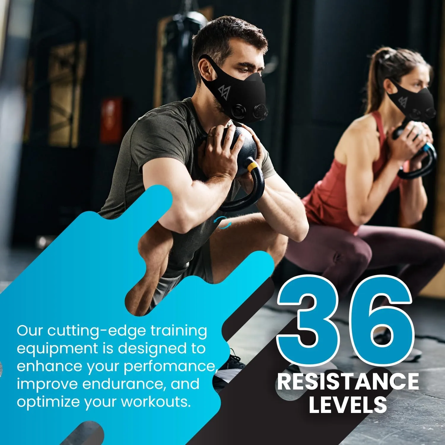 TRAININGMASK - Elevation Training Mask 2.0 Blackout - Fitness, Workout Mask