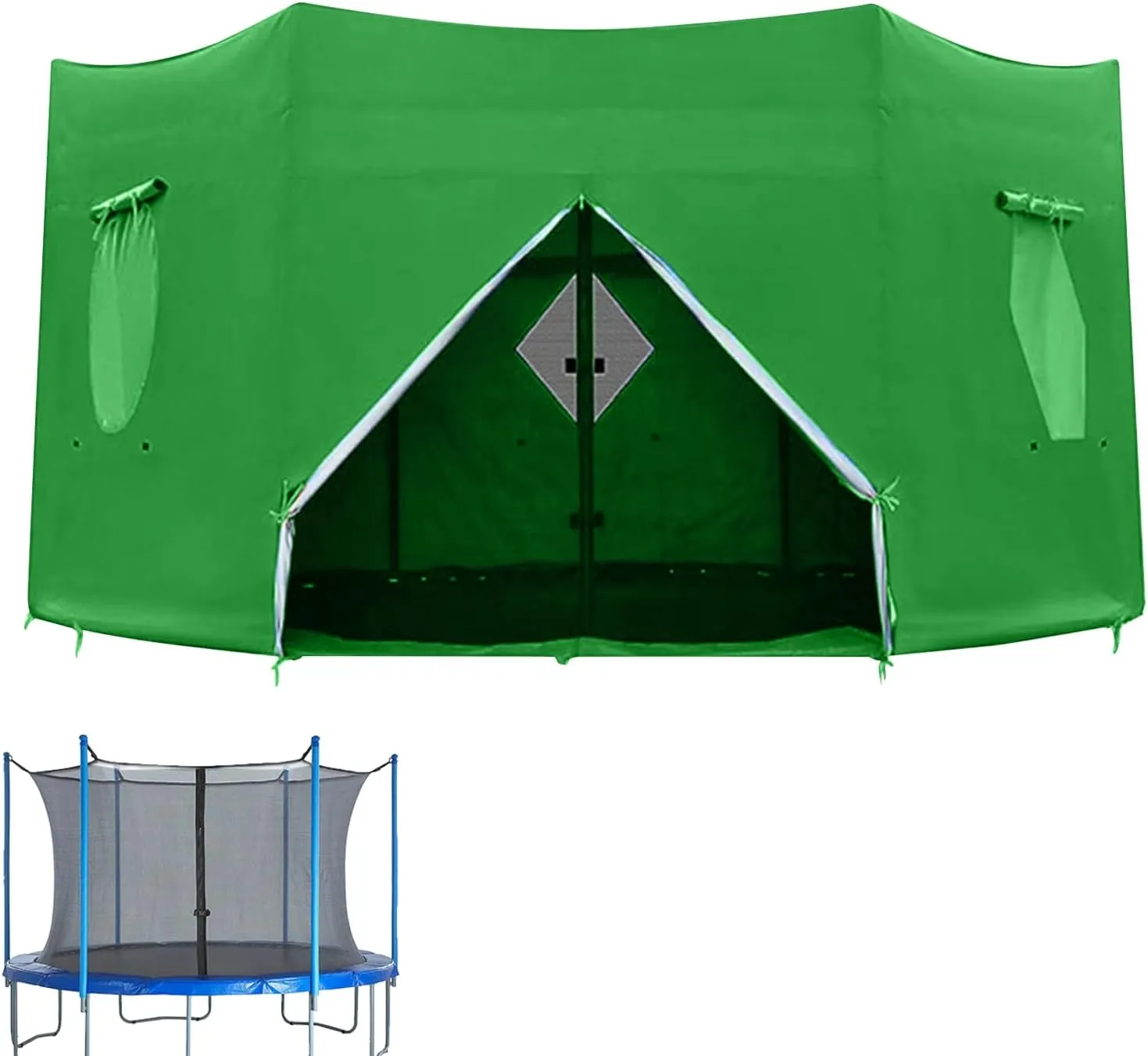 Trampoline Tent Cover: Waterproof Outdoor Trampoline Canopy, UV Resistant Shade | 12 Feet Cover, Fits 6 Consecutive Poles, Set Up