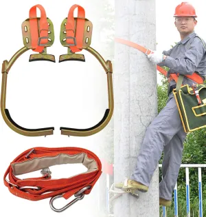 Tree Climbing Gear Kit, Non-Slip Climbing Tree Spikes with Seat Belt, Stainless Steel Tree Climbing Tool for Hunting Observation, Power Grid Maintenance,300model