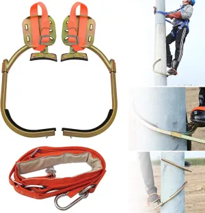 Tree Climbing Gear, Non-Slip Climbing Tree Spikes with Seat Belt, Stainless Steel Climbing Trees Tool for Electric Worker, Hunting Observation, Simple to Use,set-300model