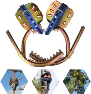 Tree Climbing Gear, Tree Climbing Tool, Adjustable Tree Climbing Spikes for Climbing Hunting Observation Picking Fruit,400model