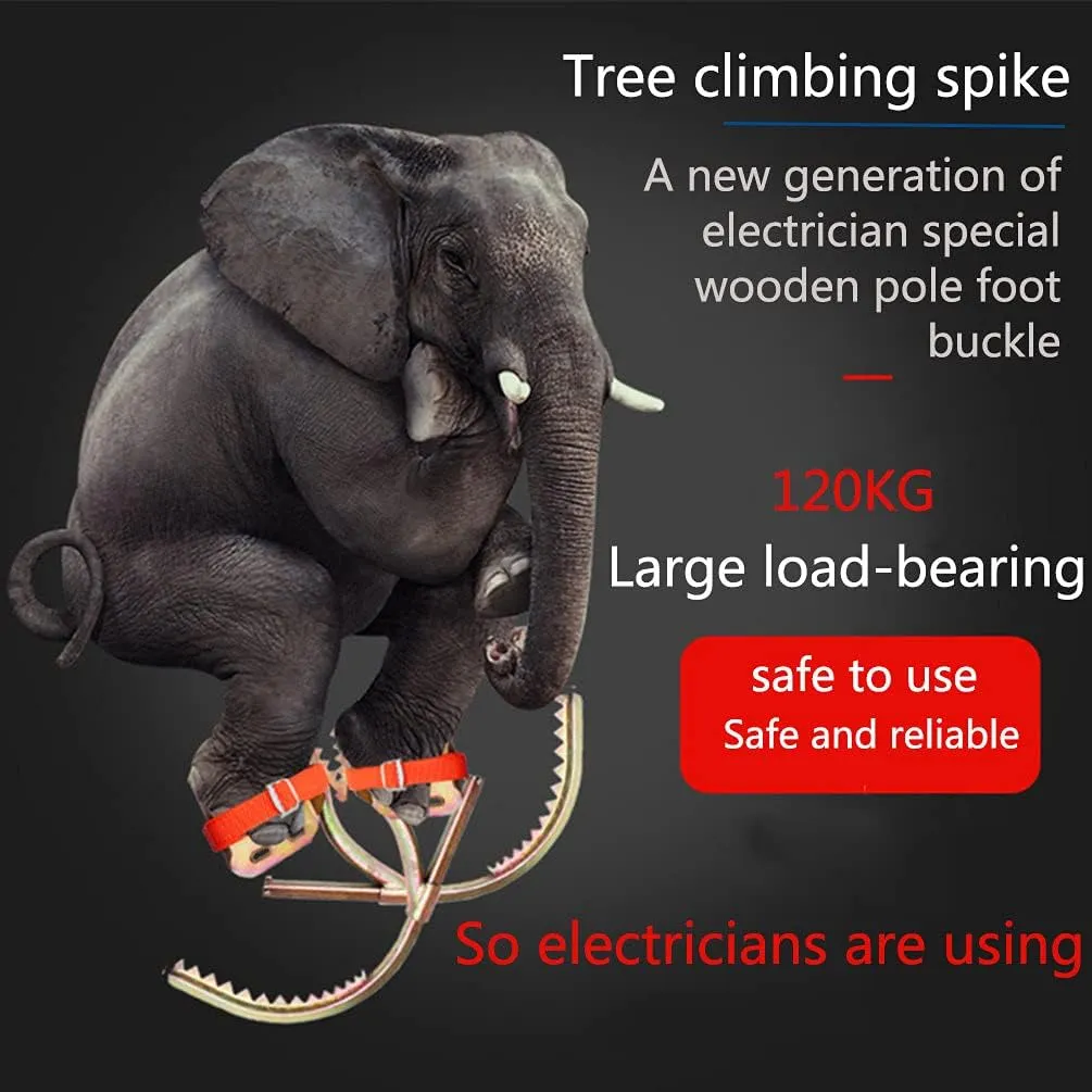 Tree Climbing Gear,Climbing Trees Artifact Electrician Wooden Pole Foot Buckle,for Hunting Observation,Picking Fruit,Coconut,Simple to Use.,model400