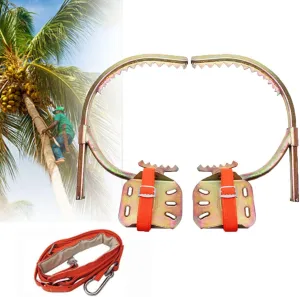 Tree Climbing Spike One Pair 2 Gears Set Safety Belt Adjustable Rope Rescue Belt Portable Non-Slip Climbing Spikes Shoes for Hunting Observation Picking Fruit Coconut,300Model