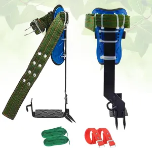 Tree Climbing Spikes, Tree Climbing Gear 2023 Upgraded,Diamond Shaped Steel 2 Claws,Tree Climbing Gear for Tree Work,Used for Hunting and Observation, Fruit Picking, Jungle Survival（Blue）