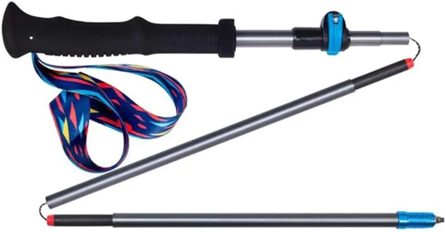 Trek-Z Trekking Collapsible Hiking Poles - 2pc Pack Collapsible Folding Walking Sticks, Strong Lightweight Carbon Fiber Trekking Poles,Adjustable Quic