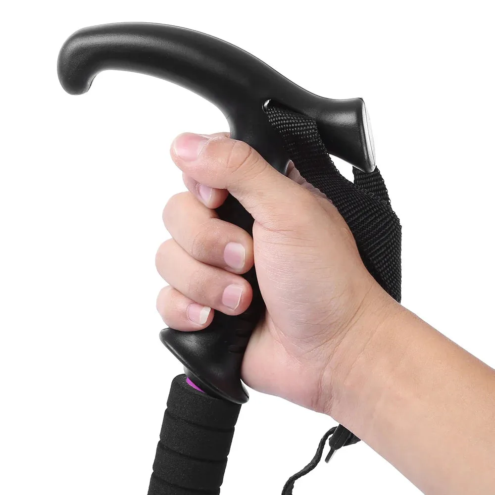 Trekking Poles Foldable Hiking Camping Sticks Collapsible Hiking Poles Trekking Walking Sticks Pole Climbing Canes Crutches