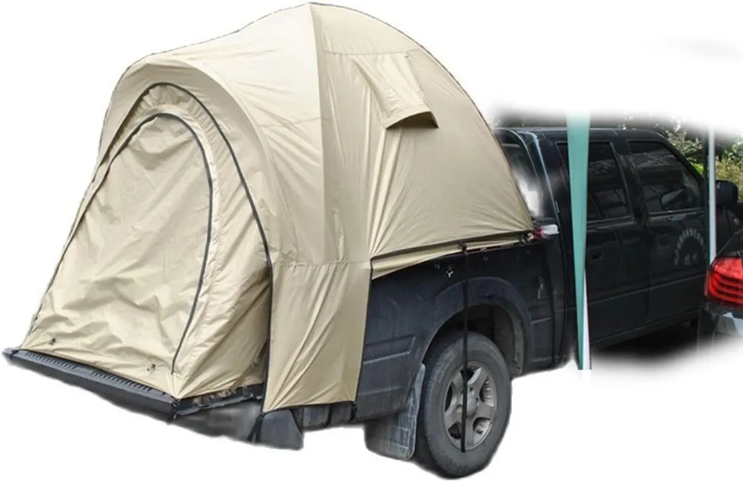 Truck Bed Tent with Double Roof and Storage Bag, 4000mm PU Waterproof Van Tent and Windproof for 3-4 Persons - Portable Double Layer Tent for Camping and Camping