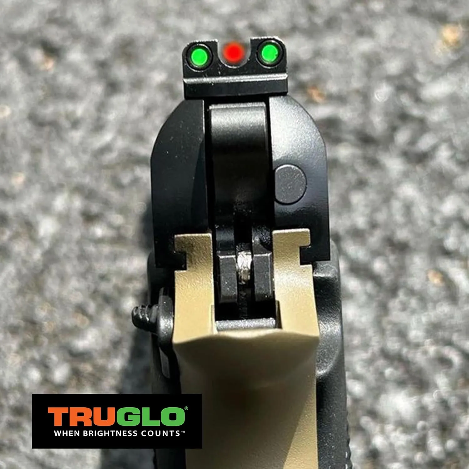 TRUGLO Fiber-Optic Handgun Night Sight | Compact Durable Snag-Resistant High-Visibility Red Front & Green Rear Sight for Handguns