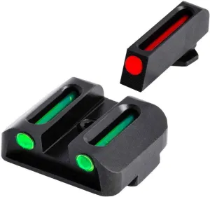 TRUGLO Fiber-Optic Handgun Night Sight | Compact Durable Snag-Resistant High-Visibility Red Front & Green Rear Sight for Handguns