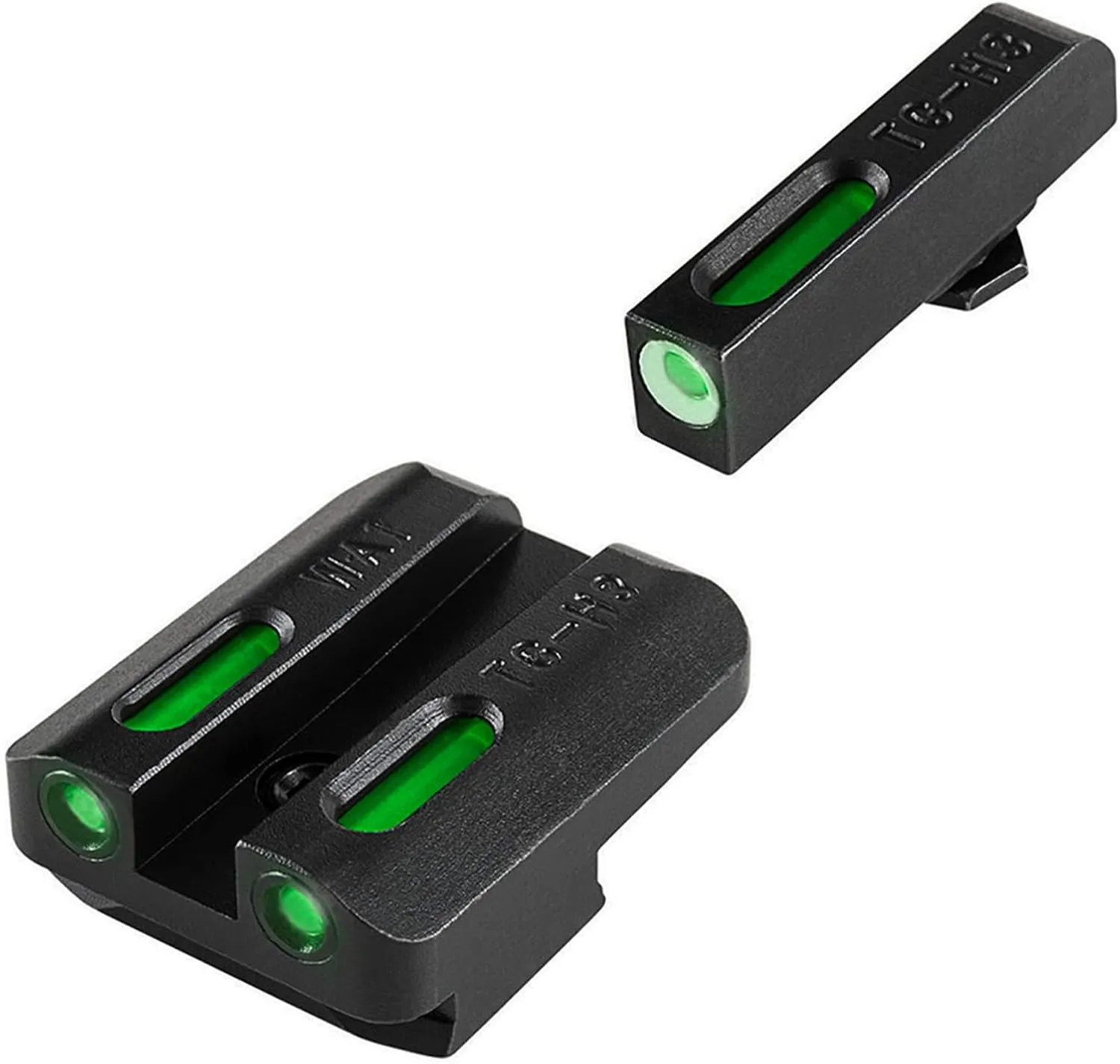 TRUGLO TFX Handgun Sight | Durable Shock-Resistant Compact Brightly Glowing Tritium & Fiber-Optic Xtreme Day/Night Sight for Handguns