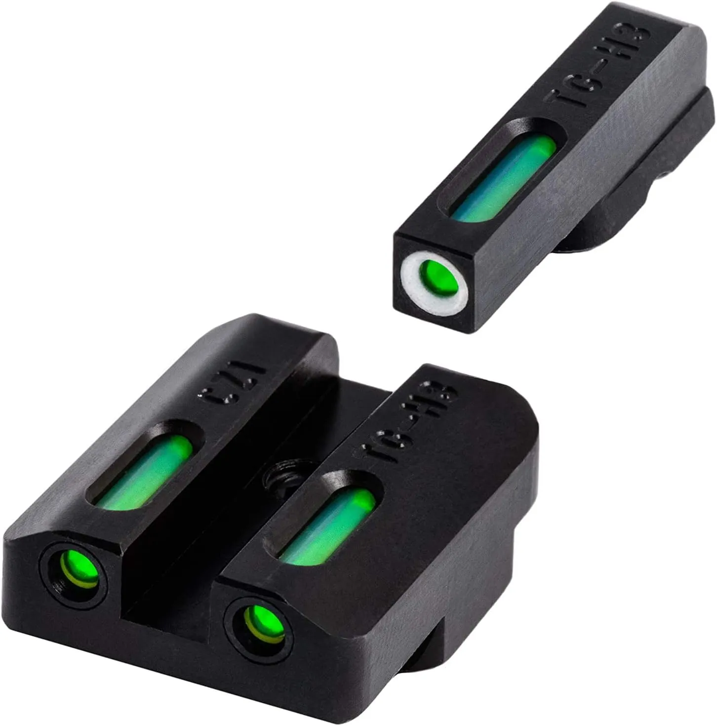 TRUGLO TFX Handgun Sight | Durable Shock-Resistant Compact Brightly Glowing Tritium & Fiber-Optic Xtreme Day/Night Sight for Handguns