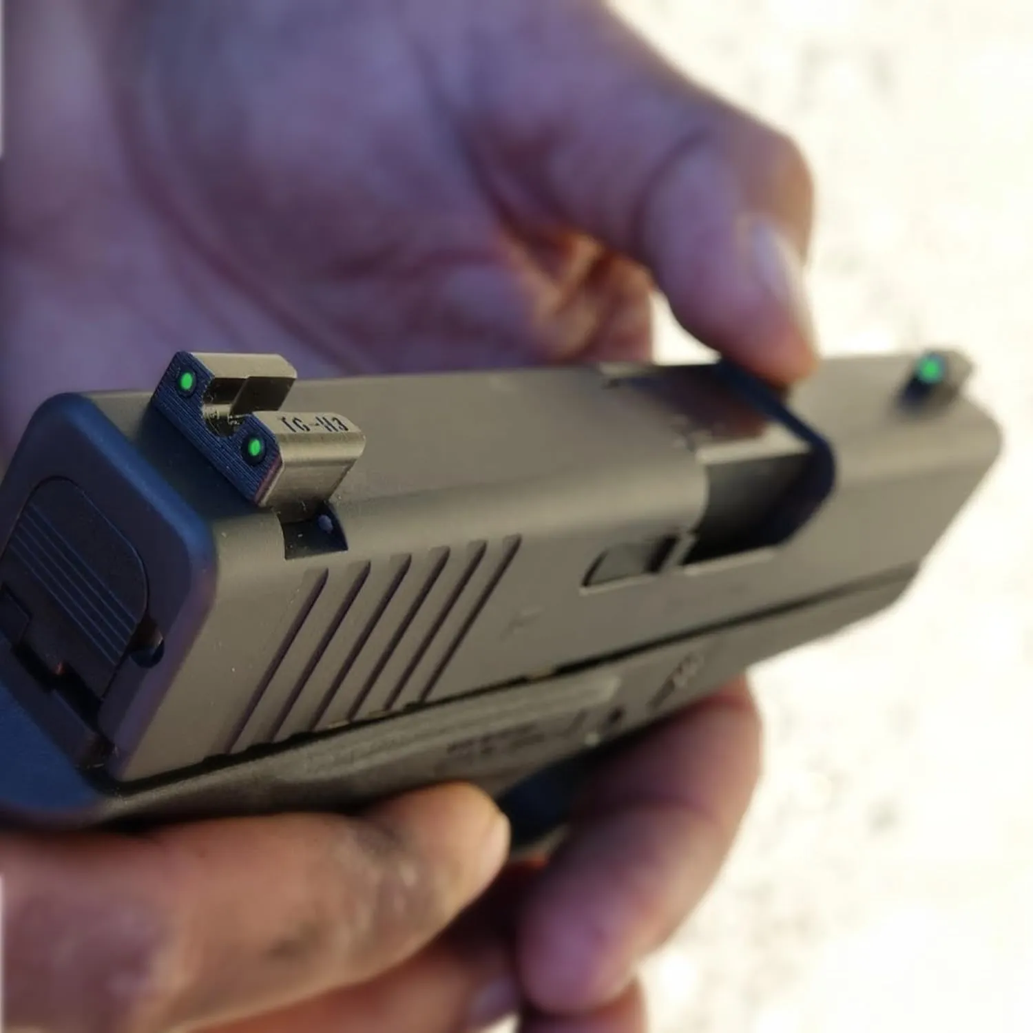 TRUGLO Tritium Handgun Sight | High-Visible Front & Rear Night Sights with Daylight White Dots & Low-Light Tritium Dots, Compatible with Glock Handguns
