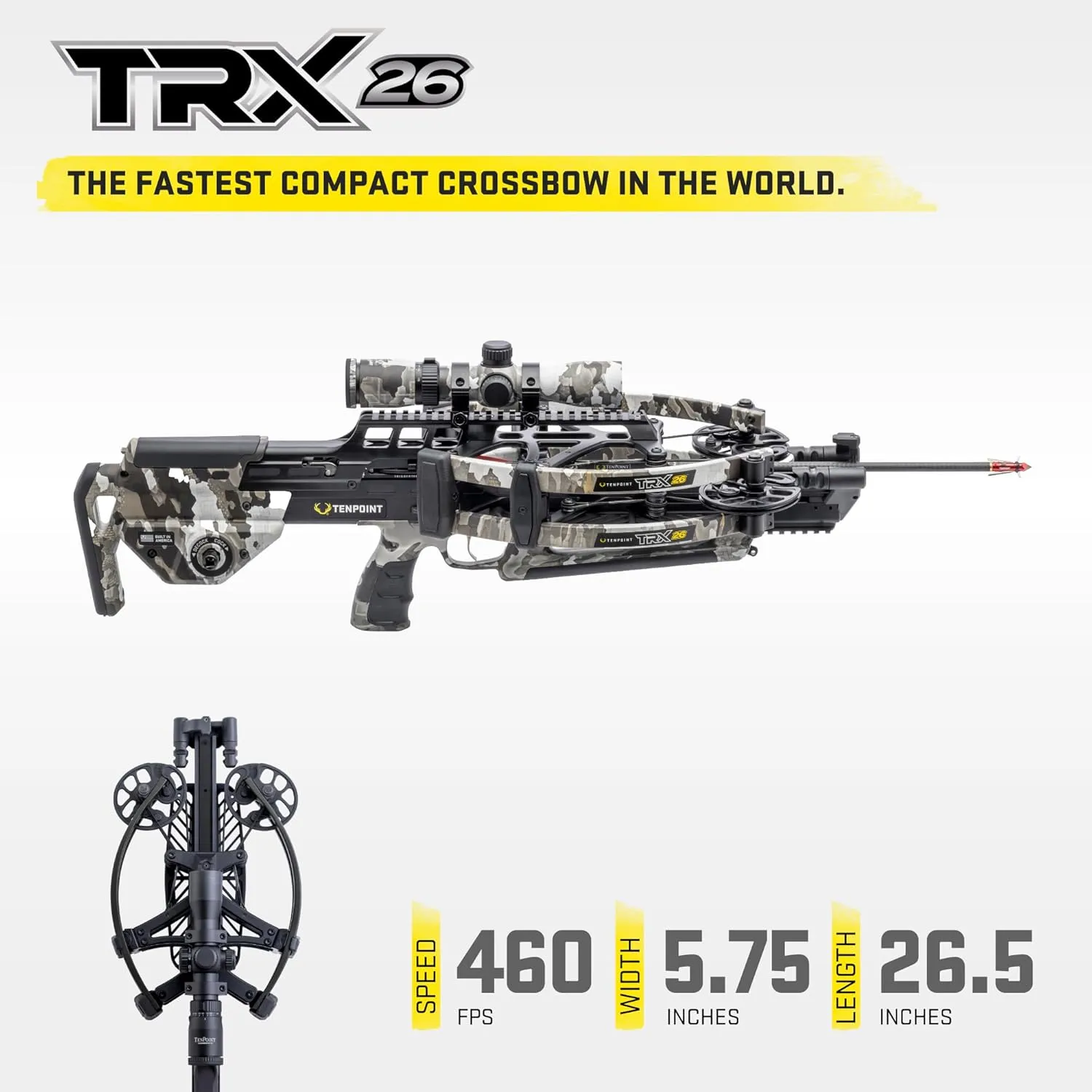 TRX 26 Crossbow - 460 FPS - Equipped with 100-Yard RangeMaster Scope, ACUslide MAXX Cocking & De-Cocking System   TriggerTech Trigger