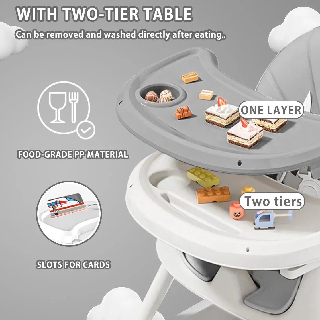 UBRAVOO Foldable Baby High Chair - Easy & Versatile