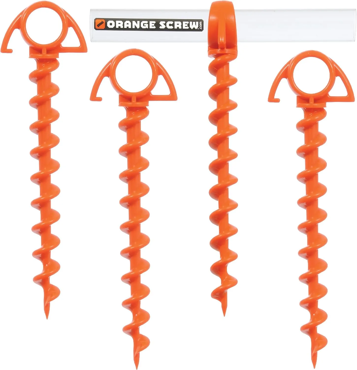 Ultimate Ground Anchors: Heavy Duty Screw-in Tent Stakes for High Wind, Sand, Canopies, and Camping - Made in USA, 100% Recycled, Included T-Grip Tool - (Small, 4 Pack)