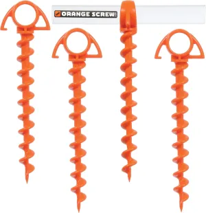 Ultimate Ground Anchors: Heavy Duty Screw-in Tent Stakes for High Wind, Sand, Canopies, and Camping - Made in USA, 100% Recycled, Included T-Grip Tool - (Small, 4 Pack)