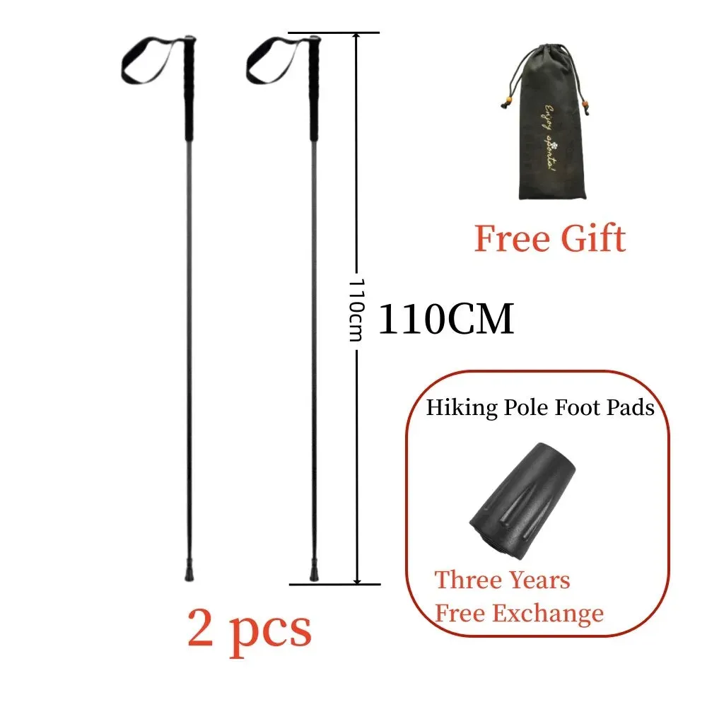Ultra-Light 115g Carbon Folding Trekking Pole: Collapsible Hiking Stick for Mountain Climbing