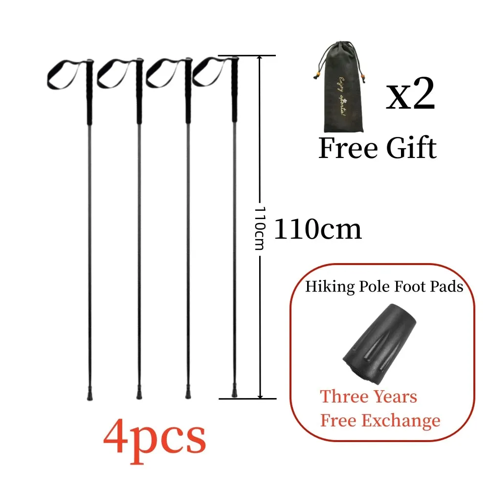 Ultra-Light 115g Carbon Folding Trekking Pole: Collapsible Hiking Stick for Mountain Climbing