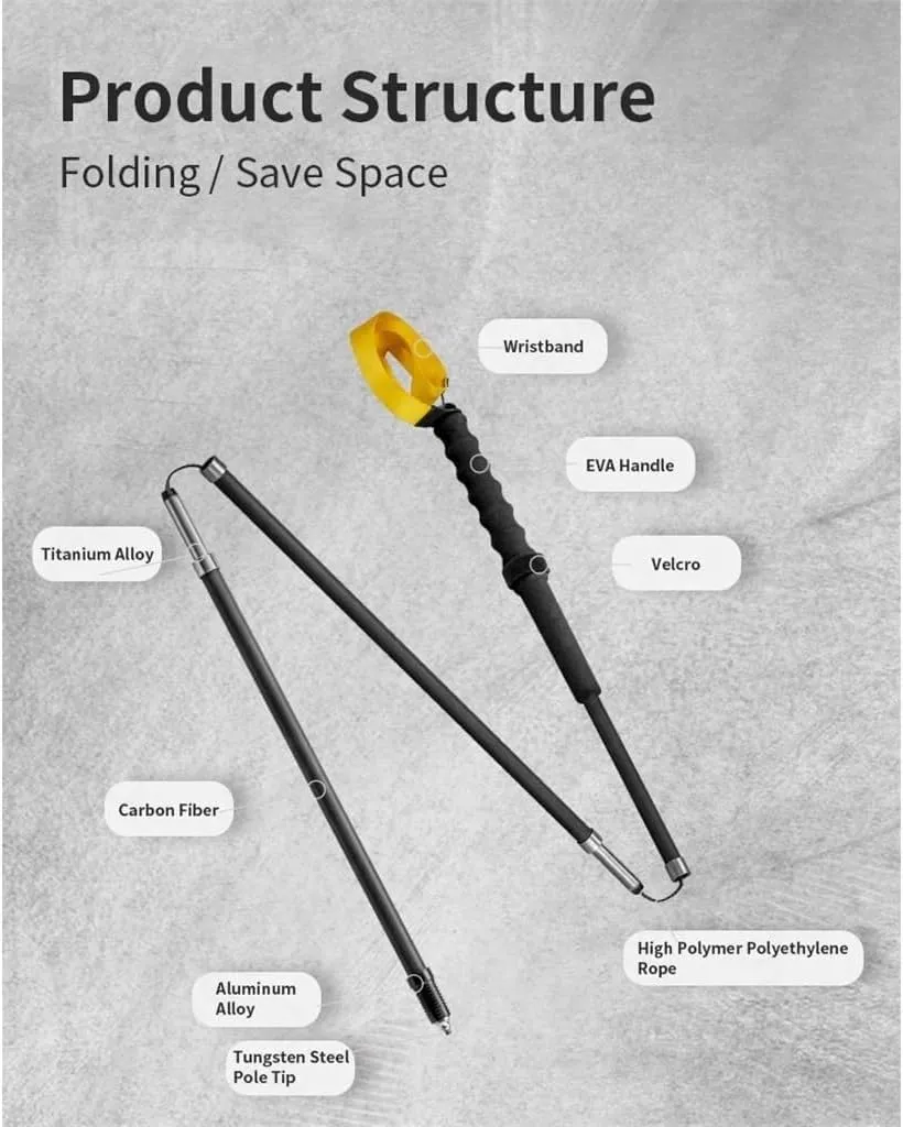 Ultralight 120G Folding Trekking Pole Carbon Fiber Aluminum Alloy Camp Portable Climbing Stick Alpenstocks (D 130)