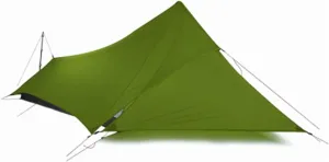 Ultralight Camping Tent 20D Nylon Both Sides Silicon Shelter Tarp 1 Person 3 Season Rain Fly Tent Tarp Outdoor Camping Adventure Winter Fishing Tent (Color : Green)