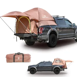 Umbrauto Truck Tent Waterproof PU3000 Truck Bed Tent Double Layer 5.5-5.8’Ft Pickup Truck Tent for 2 Person Outdoor Camping with Removable Awning & Carry Bag