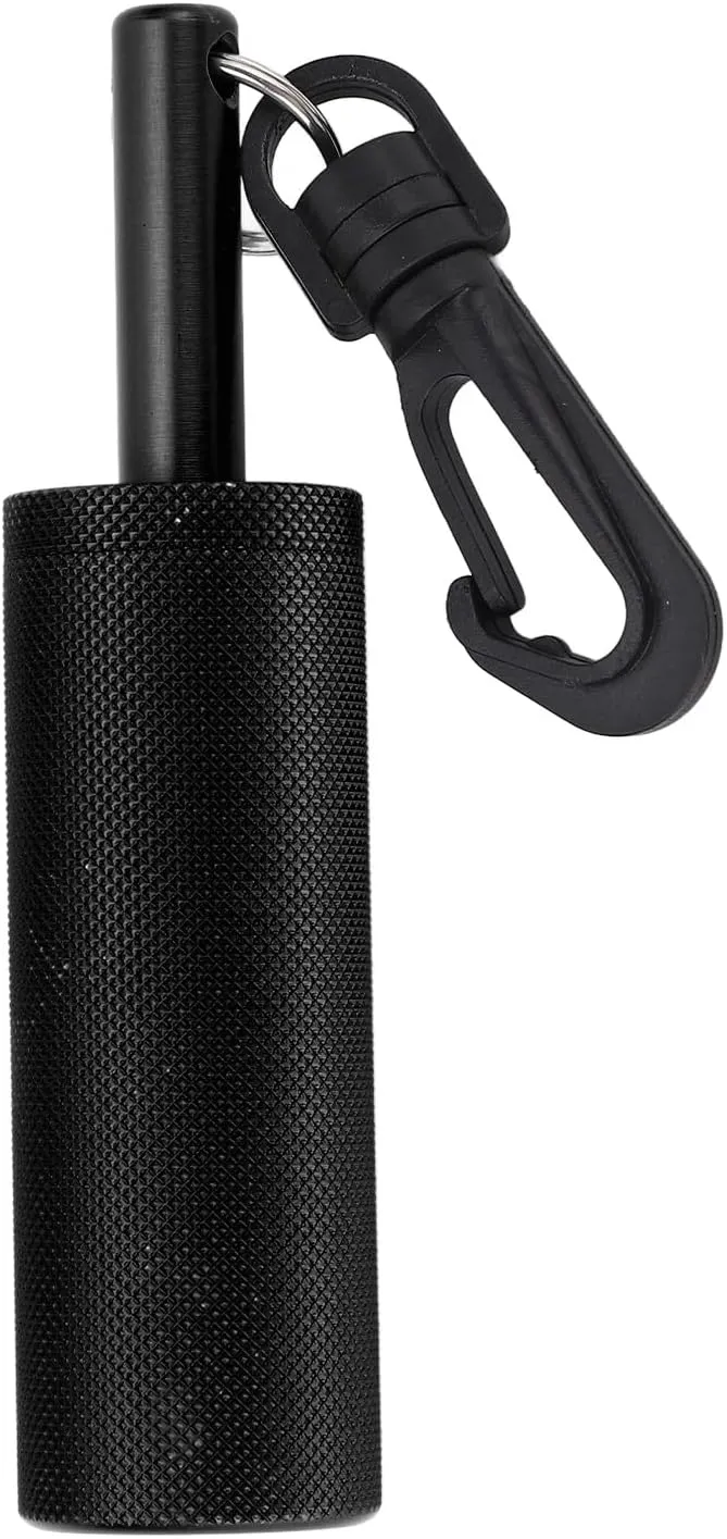 Underwater Shaker Aluminum Alloy Slip Texture Signal Bell Diving Stick with 360° Swivel Hook Scuba Diving