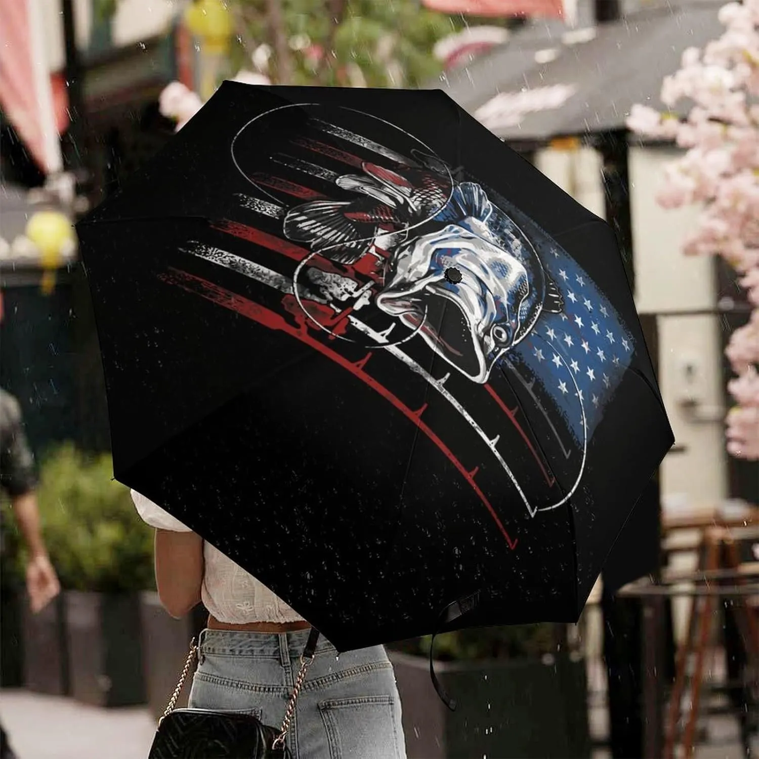 Unisex Womens Mens Compact Travel Auto Open Close Foldable Umbrella, Windproof, Sun and Rain Proof Water Resistant Canopy