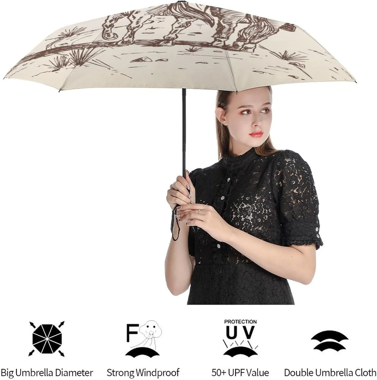 Unisex Womens Mens Compact Travel Auto Open Close Foldable Umbrella, Windproof, Sun and Rain Proof Water Resistant Canopy