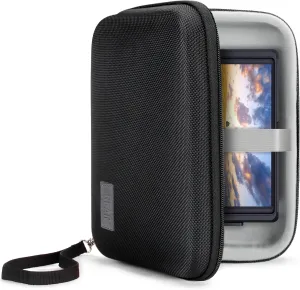 USA Gear 7.5 Inch Hard Shell Camera Monitor Case - Portable Video Monitor Bag Compatible with Feelworld Monitor, Atomos, SmallHD Focus, Shinobi SDI, Lilliput A7s, and More Video Monitors (Black)