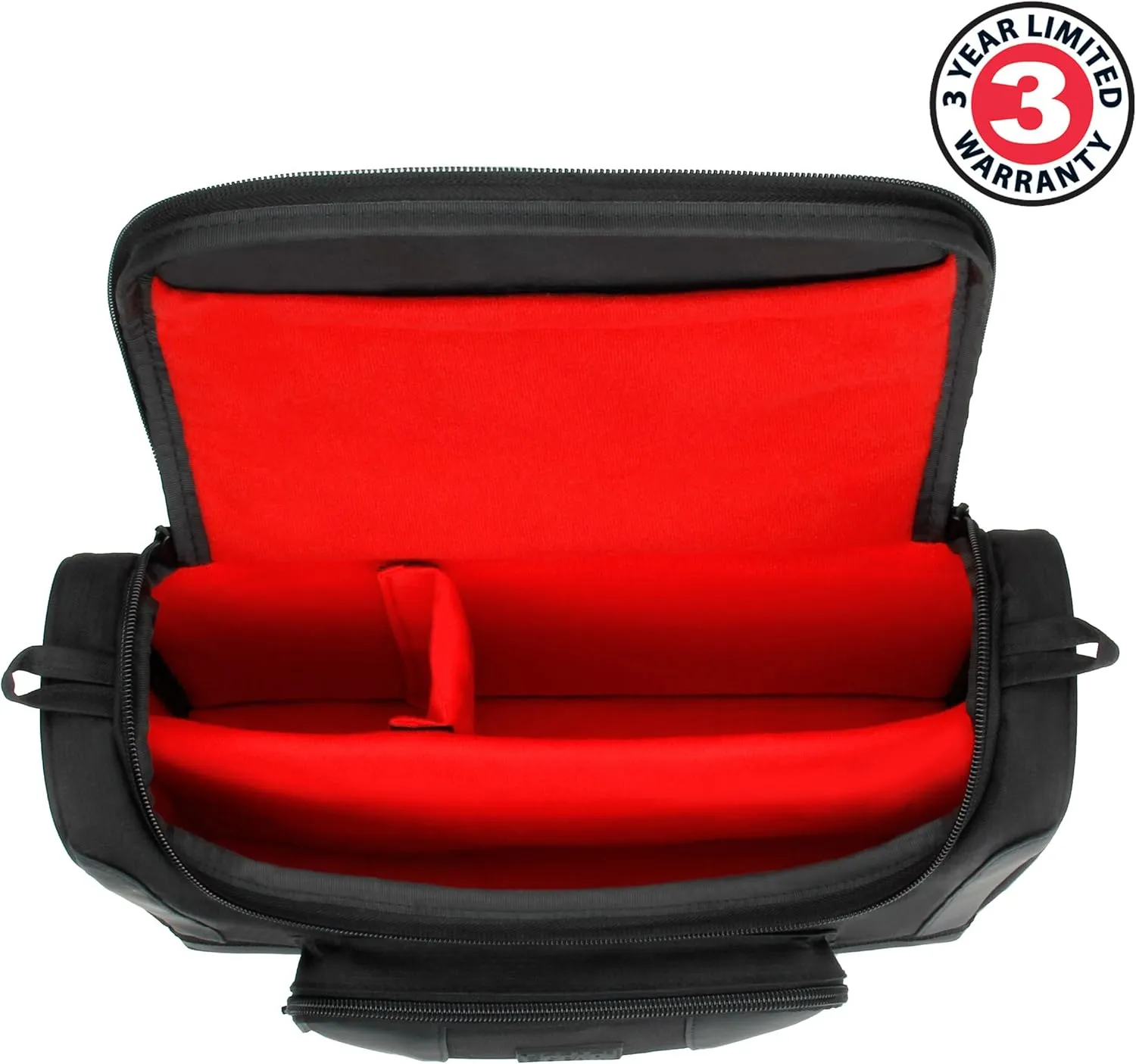 USA GEAR Compact Travel Bag Compatible with Dungeons and Dragons Accessories - Small DND Bag fits RPG Player Essentials, Player's Handbook, Character Sheets, Dice, Tokens, & Mini Player Items (Red)