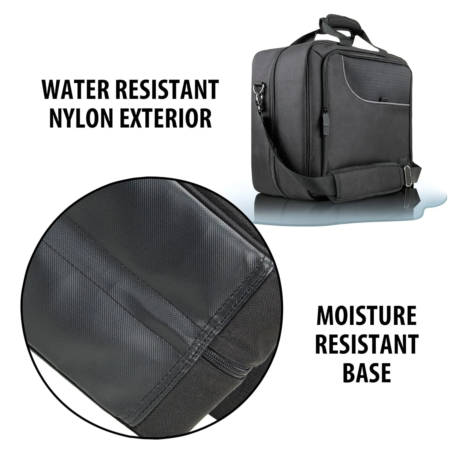 USA Gear Large Hairstylist Traveling Bag - Hair Salon Case - Customizable Interior with Adjustable Dividers - Fit All Hair Equipment Blow Dryer, Barber Tools, Curling Iron, Brushes (Black)