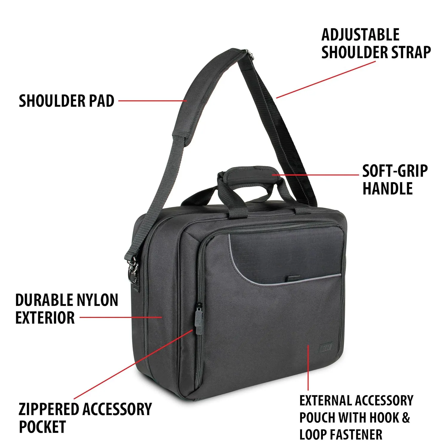 USA Gear Large Hairstylist Traveling Bag - Hair Salon Case - Customizable Interior with Adjustable Dividers - Fit All Hair Equipment Blow Dryer, Barber Tools, Curling Iron, Brushes (Black)
