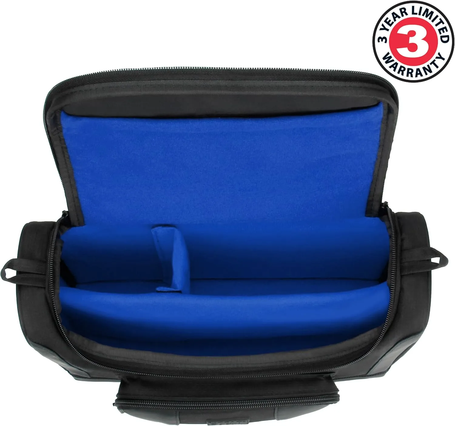 USA GEAR Tablet Bag Compatible with 11 inch iPad Pro, 10.9 iPad Air, 10.2 inch Tablet - Compact Messenger Bag with Durable Exterior, Soft Adjustable Interior Fits Keyboard, Charger, More (Blue)