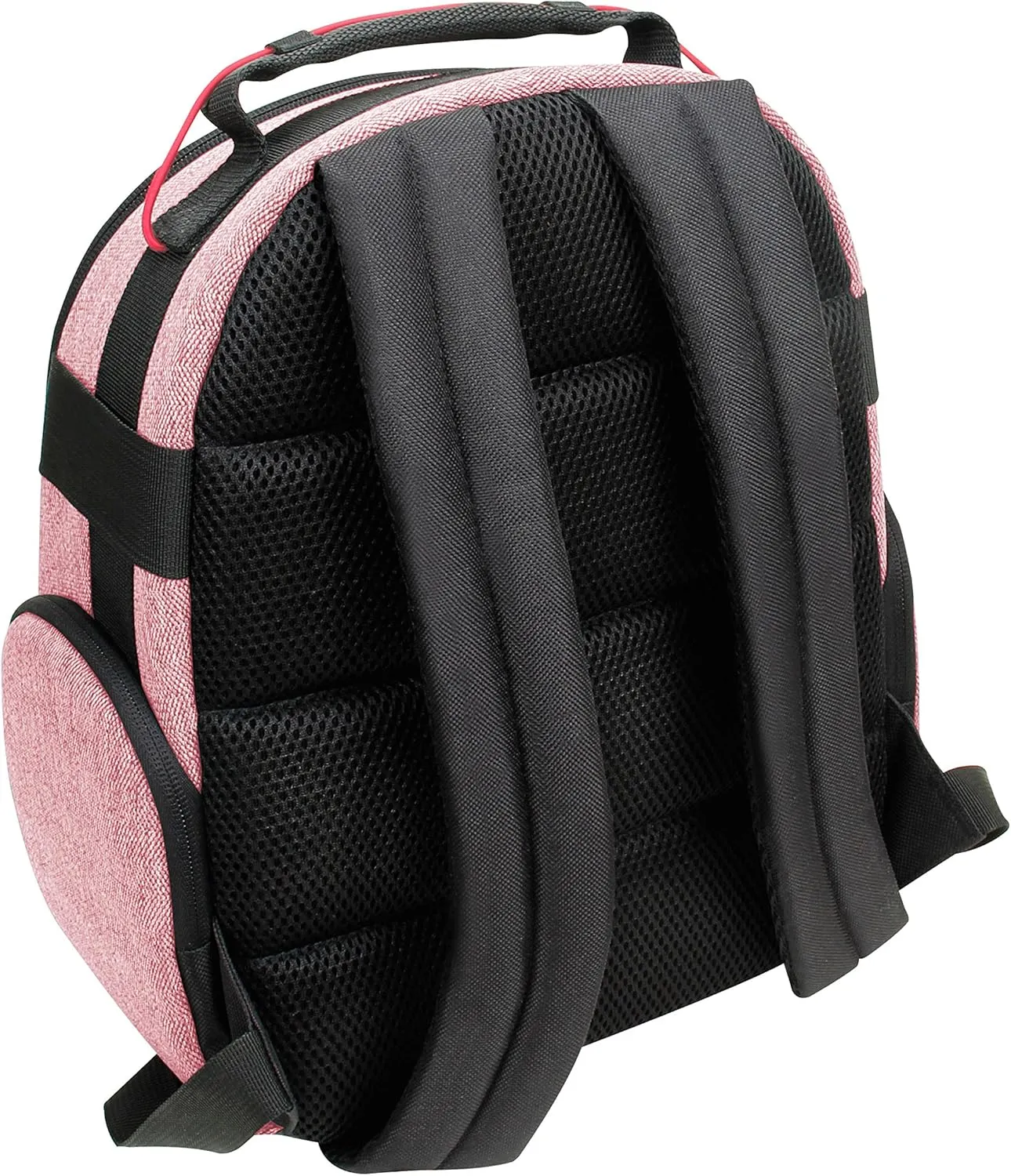 USA GEAR VR Headset Case - Virtual Reality Backpack with Customizable Interior Compartments Compatible with VR Gaming Headset, Controllers, and More Virtual Reality Gaming Accessories - Red