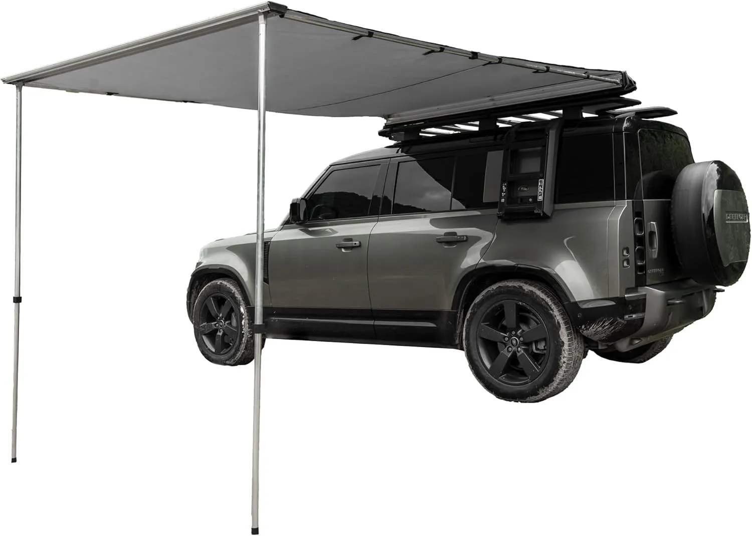 Vehicle Awning, 6.7'x8.2' Roof Rack Pull-Out With Ripstop UV50  Sun Shade, Weatherproof Side Camper, 4x4 Car for Camping & Overland