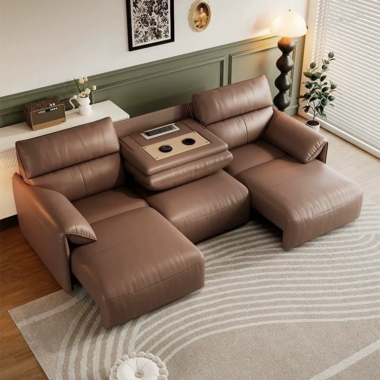 VELMIRA Modern Electric Leather Sofa