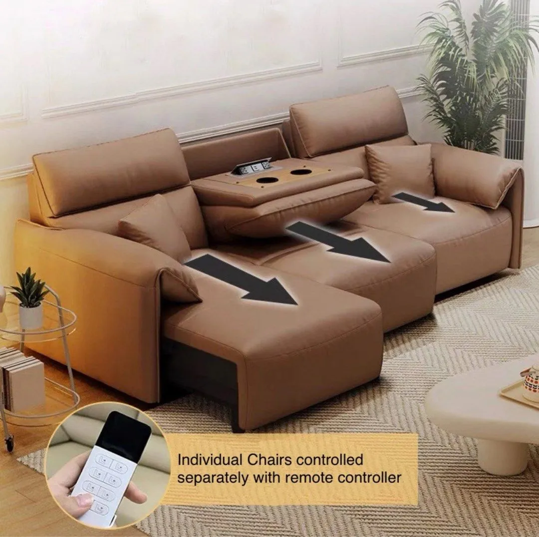 VELMIRA Modern Electric Leather Sofa