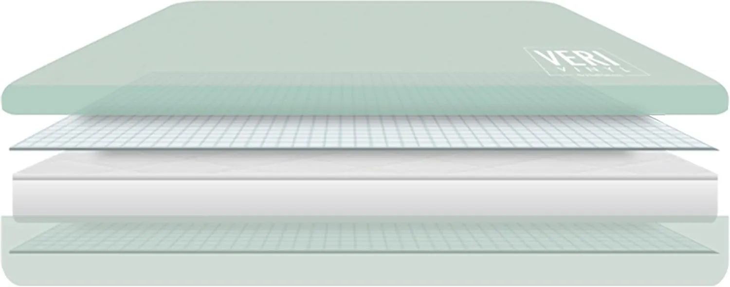 Veri Vinyl Foam Waterproof Camp Mattress - Stain Resistant, Camping, Shelter, RV, Dorm, Incontinence Mattress