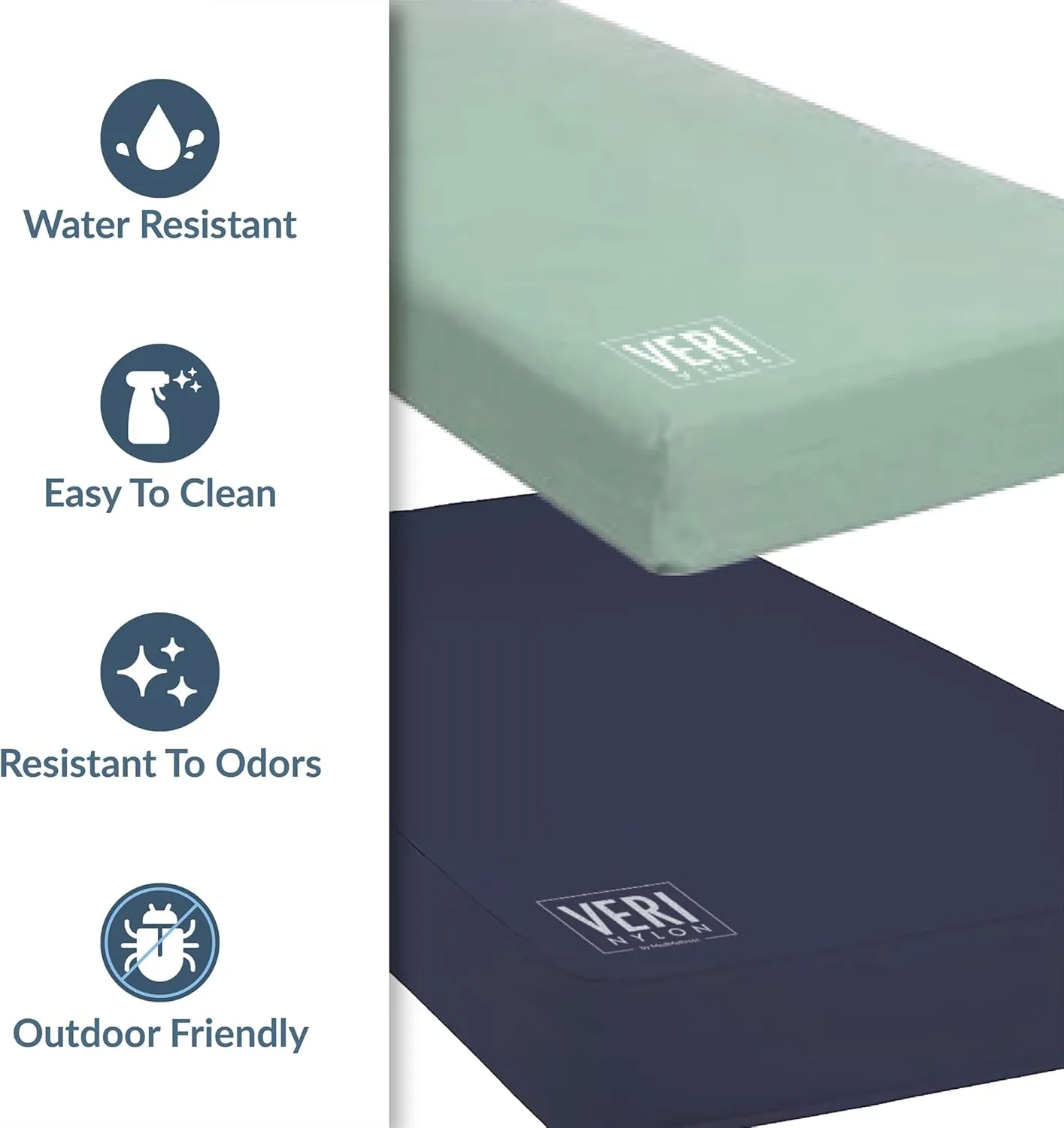 Veri Vinyl Foam Waterproof Camp Mattress - Stain Resistant, Camping, Shelter, RV, Dorm, Incontinence Mattress