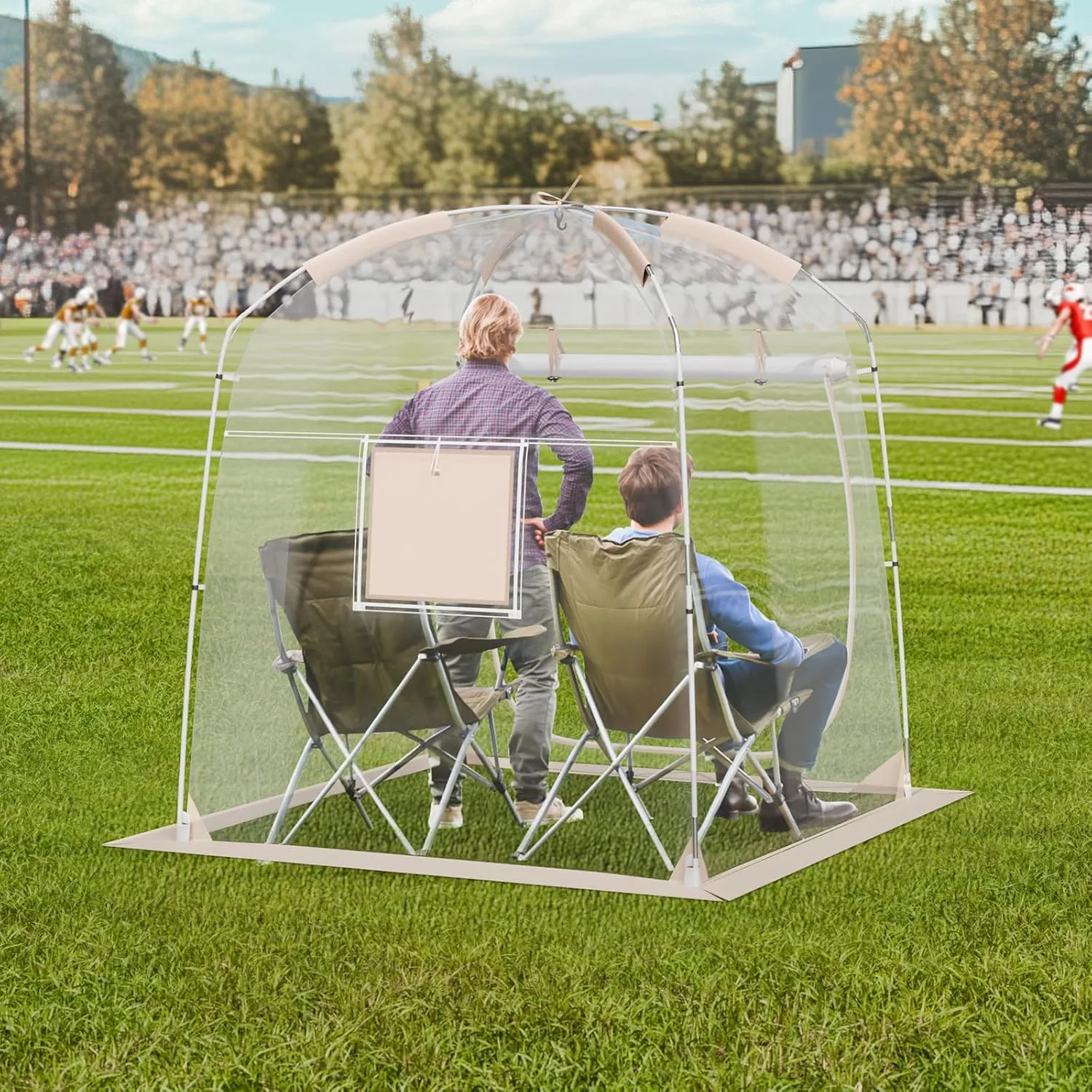 VEVOR Clear Sports Tent for 2-4 People, Need Simple Assembly - 70x70inch Bubble Tent Shelter for Outdoor Events, Soccer, Football, Softball, and Fishing