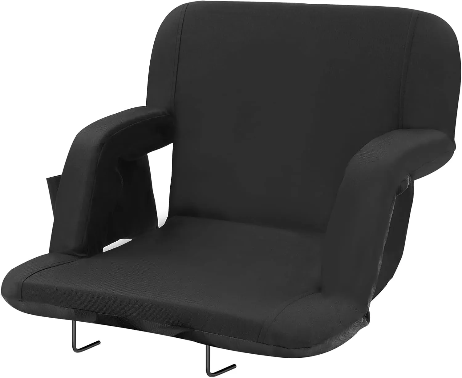 VEVOR Stadium Seat with Back Support, Wide Bleacher Seat Back, Folding Portable Padded Reclining Chair with Hook Pocket Cupholder, Ideal for Sport Event Beach Camping Concert