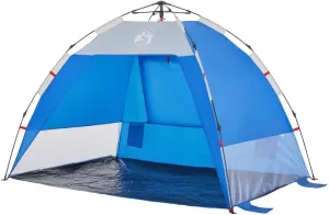 vidaXL Beach Tent 2-Person, Outdoor Shelter, Camping Tent for Garden Patio, Backpacking Tent, Beach Canopy, Azure Blue Quick Release Waterproof