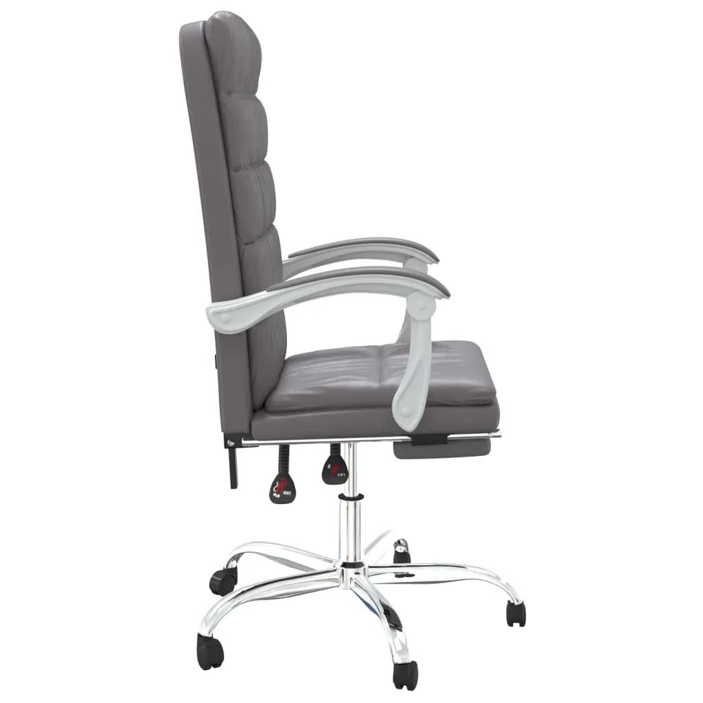 vidaXL Ergonomic Office Chair Reclining Office Executive Chair Faux Leather