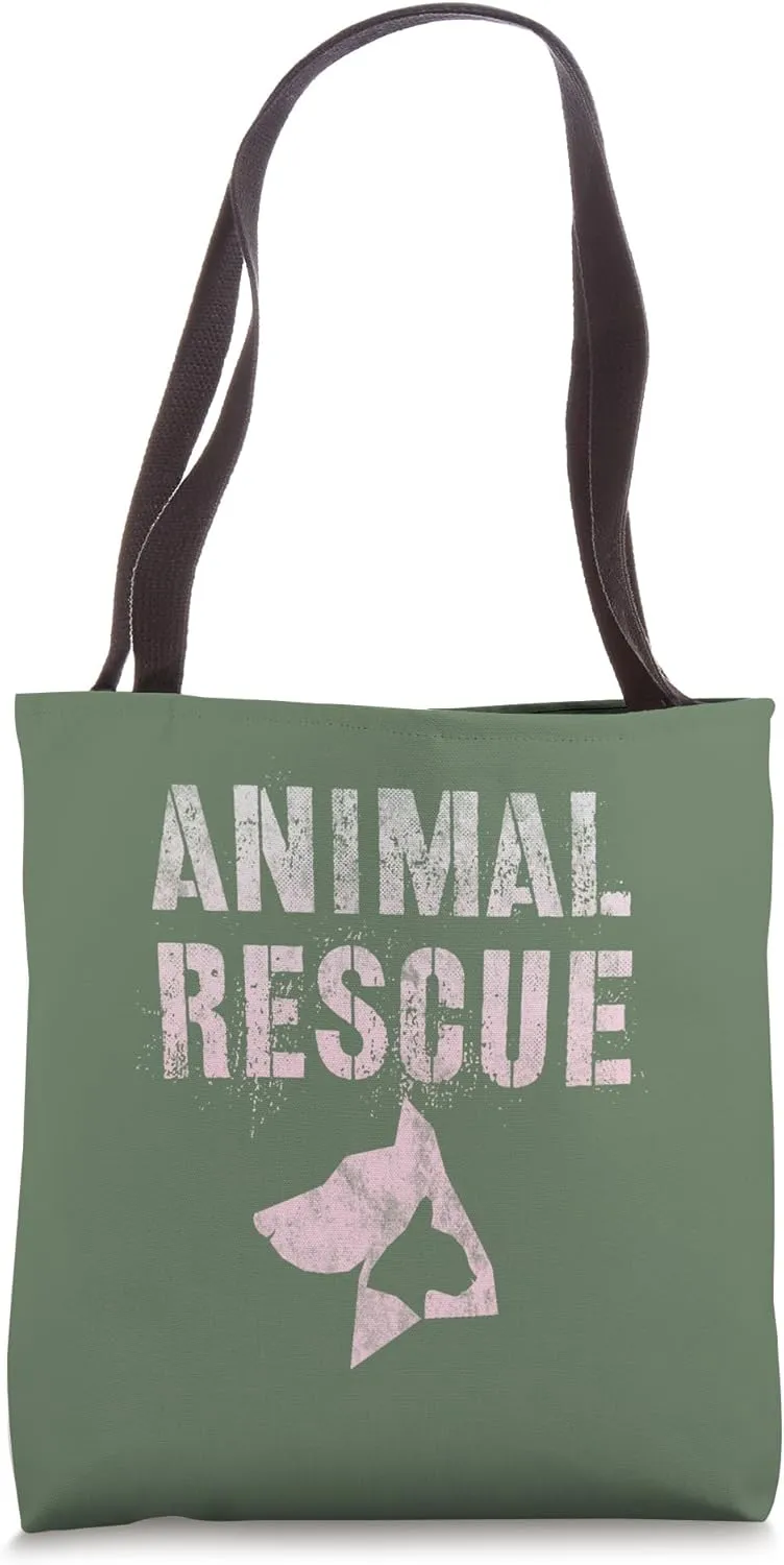 Vintage ANIMAL RESCUE Adopt Rescue Shelter Search Adoption Tote Bag