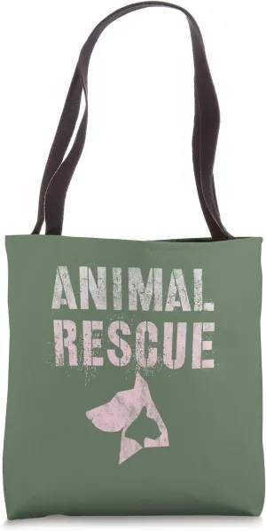 Vintage ANIMAL RESCUE Adopt Rescue Shelter Search Adoption Tote Bag