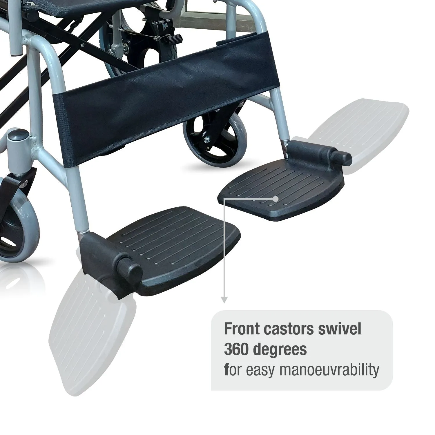 VMS Careline Foldable Transit Wheelchair TRAVERSE
