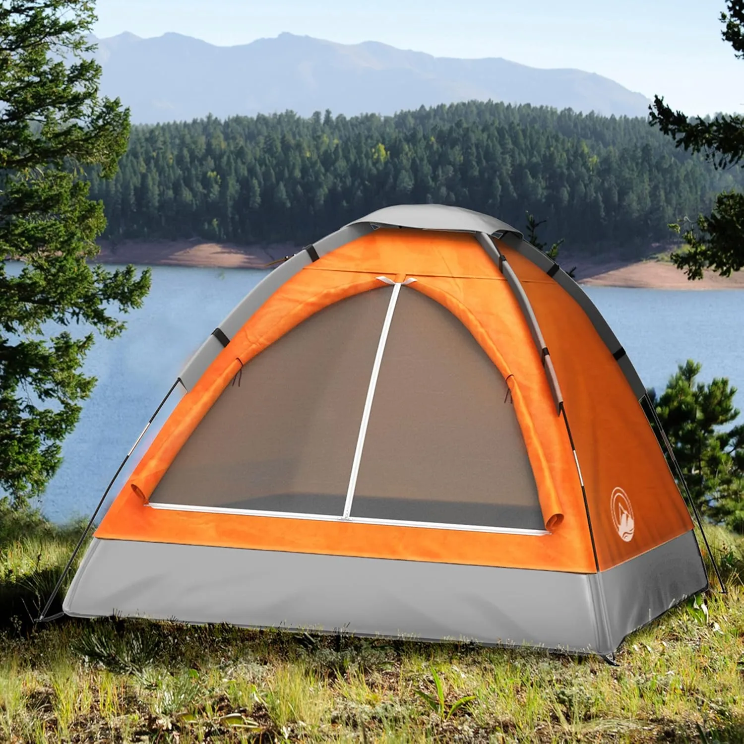 Wakeman Tents 2-Person Tent with Removable Rain Fly and Carry Bag - Includes Pop-Up Privacy Tent, Dressing Room, or Portable Shower - Camping Gear by Wakeman