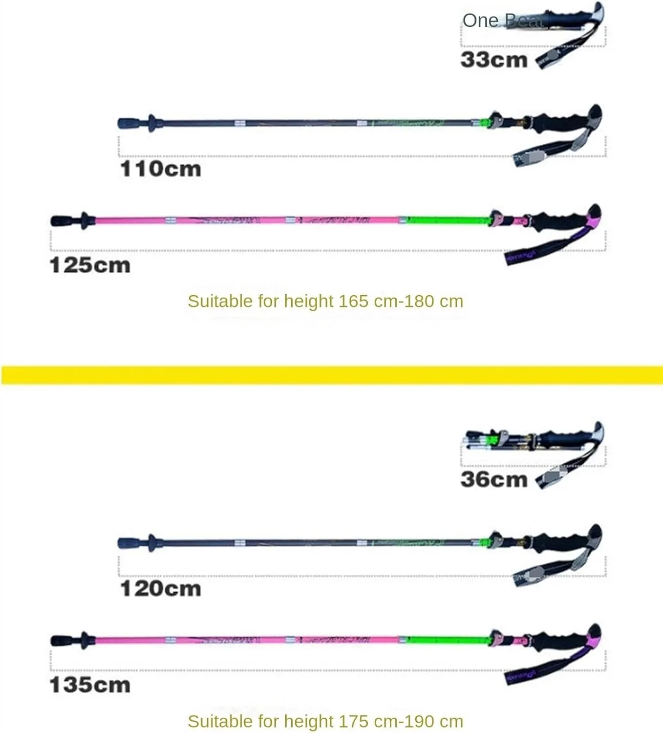 Walking Stick Hiking Poles Carbon Fiber Trekking Poles Strong Adjustable Hiking Walking Sticks Lightweight for Camping Hiking Gear Trekking Poles