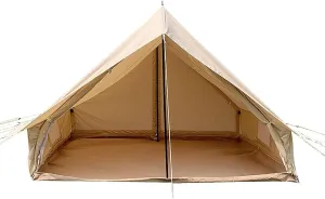 Wall Tent 320G Cotton Canvas/900D Oxford Cloth, Large Canvas Wall Tent Waterproof, The Right Shelter for Your Base Camp, Four Seasons Camping Tent for 6-8 People Outdoor Camping Hiking