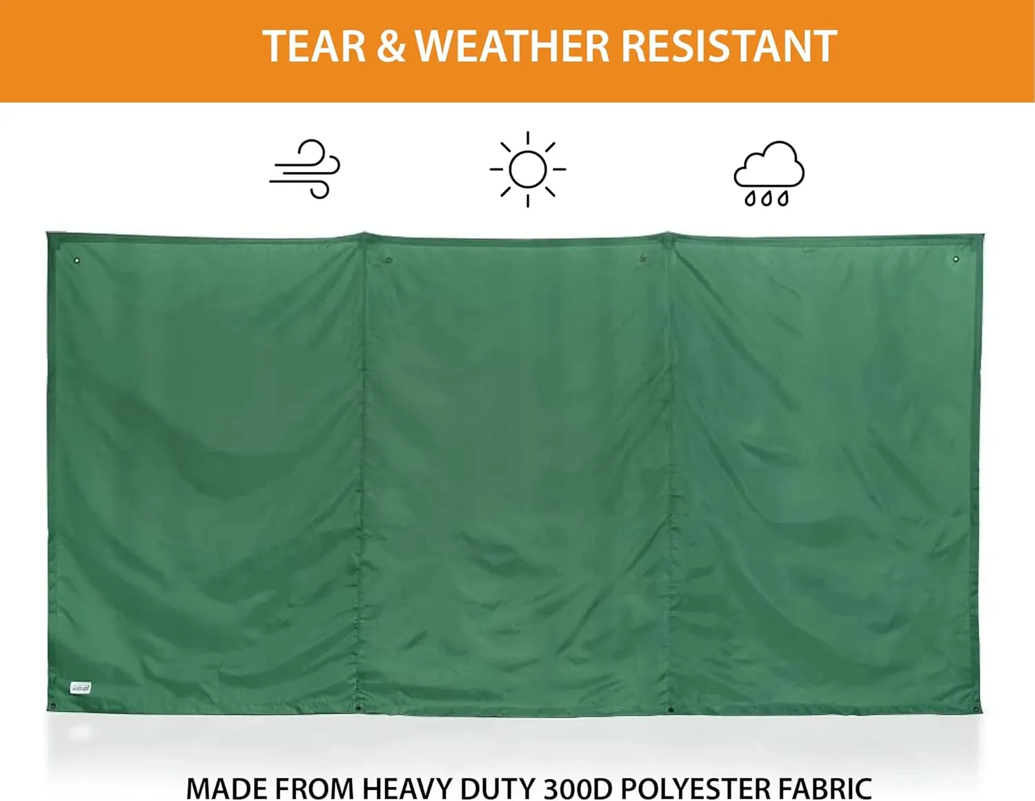 WallUp The Instant Outdoor Privacy Product, Versatile Privacy Tent, Works as a Privacy Screen, Wall Divider, Shelter, and Enclosure, Weather-Resistant, Durable, UV-Treated Cloth, 6' x 12', Green